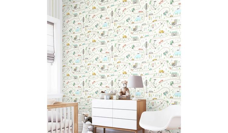 Hoopla Walls Peekaboo Road Trip Popcorn Wallpaper