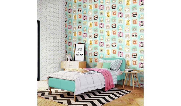 Hoopla Walls Picture Perfect Seafoam Wallpaper