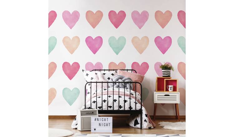 Origin Murals Colour My Heart Pink Wall Mural