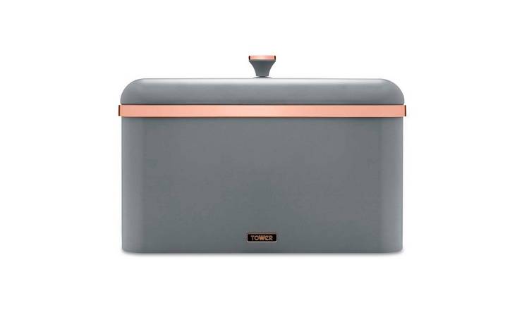 Tower Cavaletto Carbon Steel Bread Bin - Grey