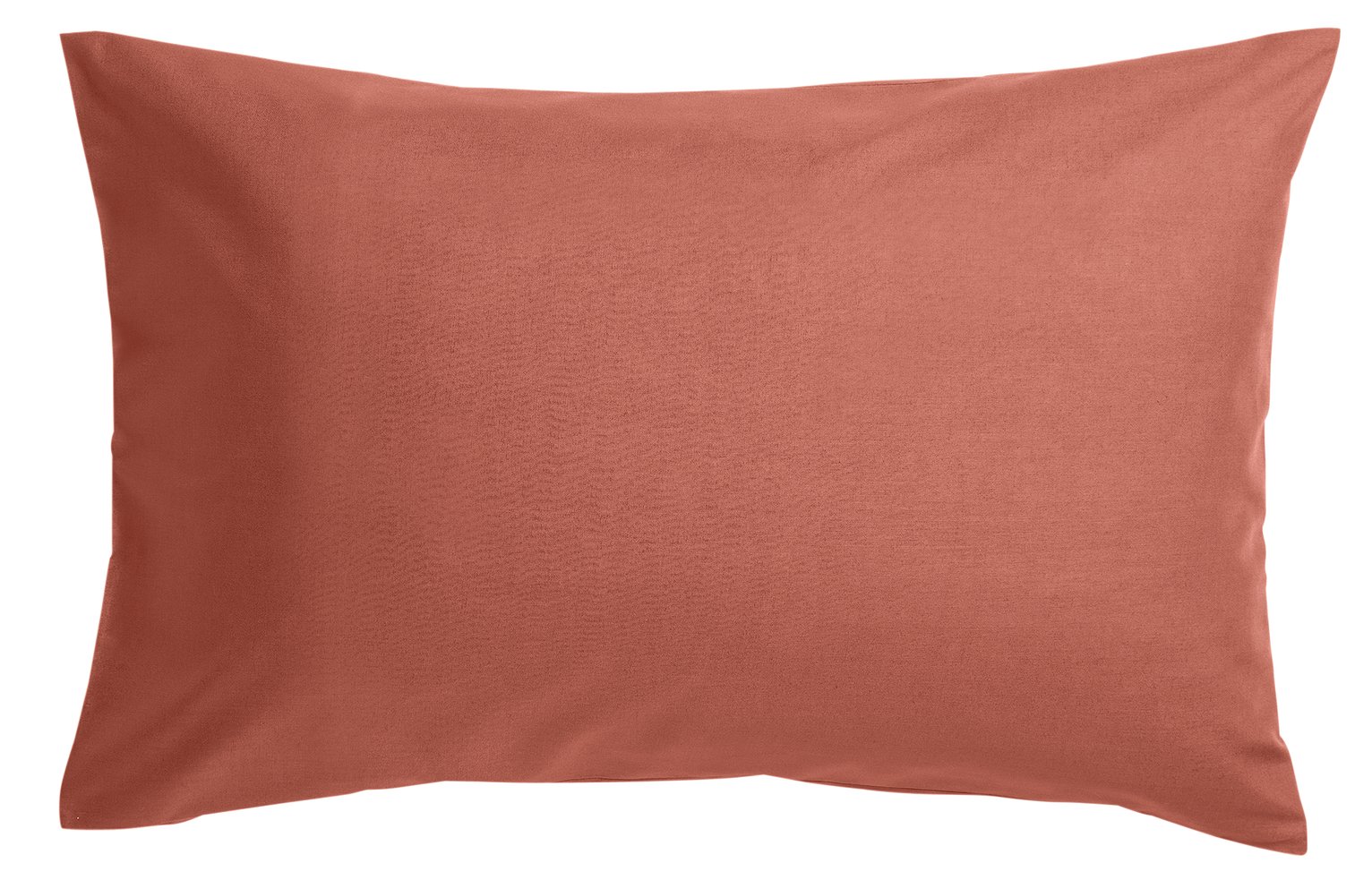 Habitat Polycotton Standard Pillowcase Pair - Rust