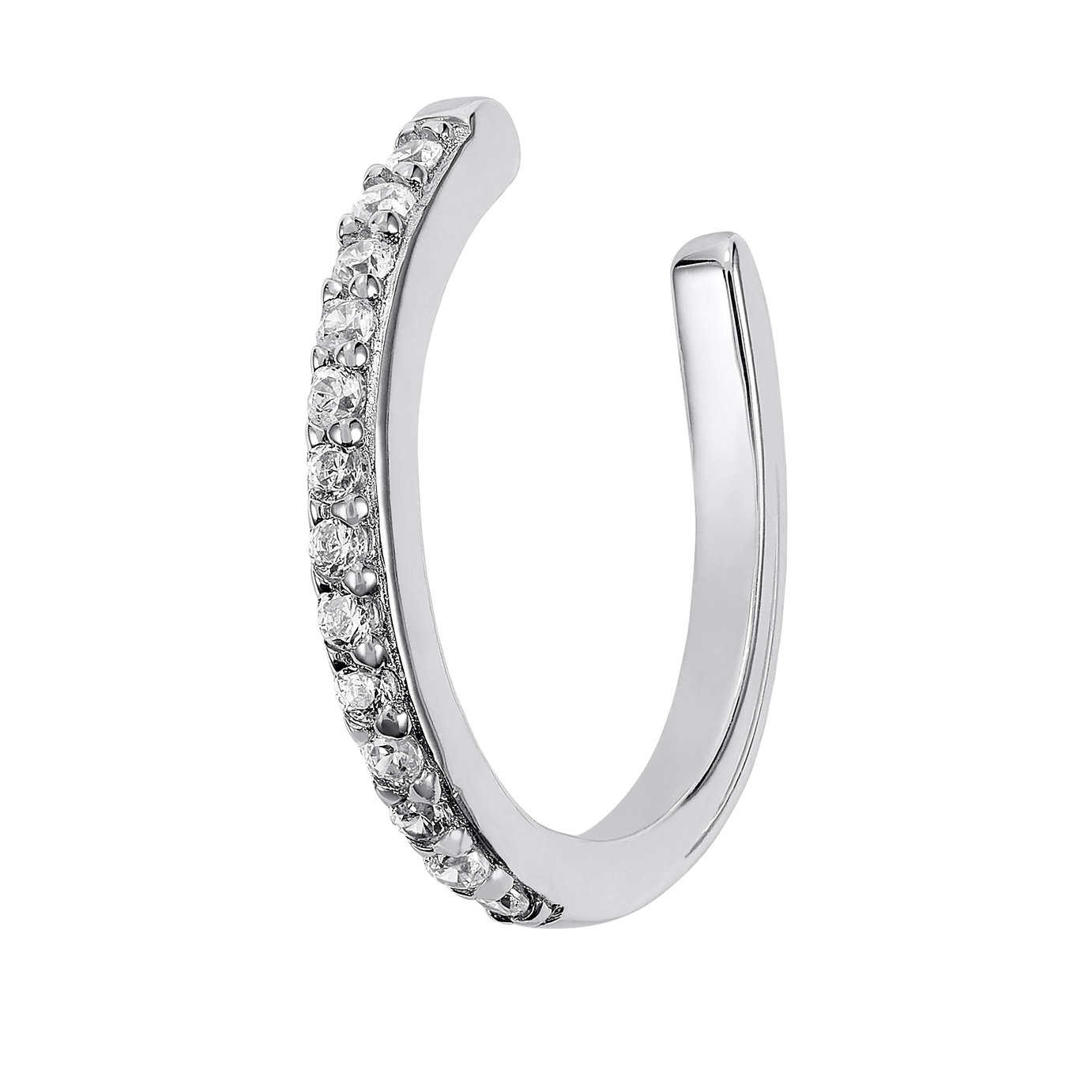 Revere Sterling Silver Round Cubic Zirconia Set Ear Cuff Review