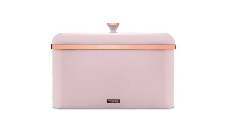 Tower Cavaletto Carbon Steel Bread Bin - Pink