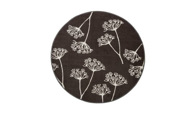 Buy Habitat Statement Cow Parsley Circle Rug - 100x100cm ...