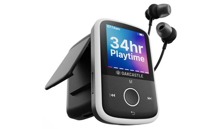 Oakcastle MP250 Wireless Pocket Bluetooth MP3 Player - Black & White