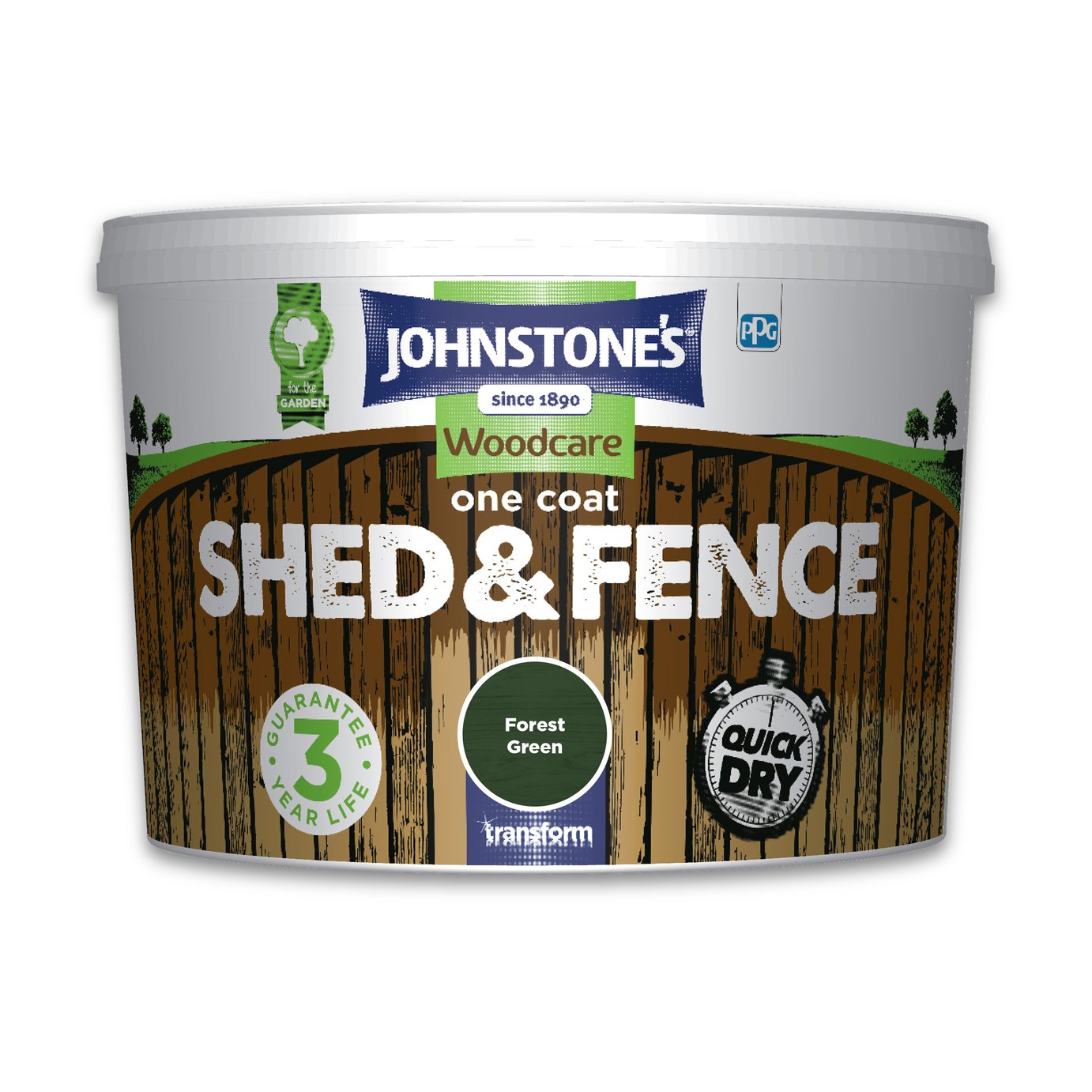 Johnstone's One Coat Shed & Fence - Forest Green 