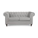 Buy Argos Home Chesterfield 2 Seater Velvet Sofa - Light Grey | Sofas ...