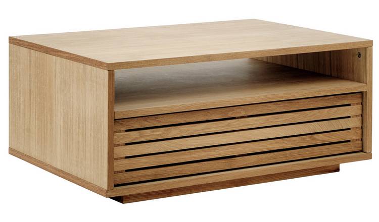 Habitat Max Oiled Oak Coffee Table With Shelf
