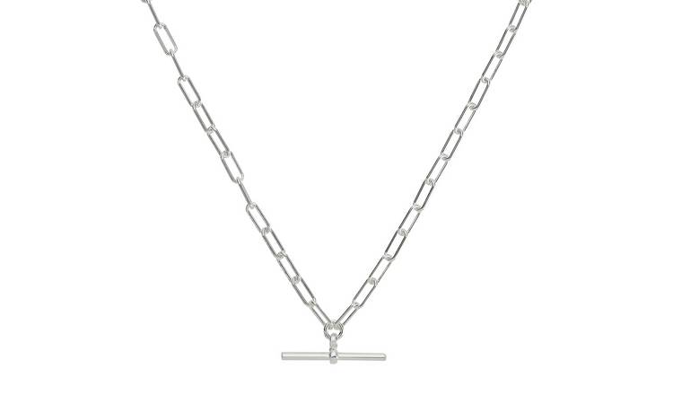 Revere Sterling Silver Fob T-Bar Pendant Necklace