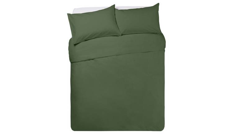 Habitat Polycotton Plain Khaki Bedding Set - King size