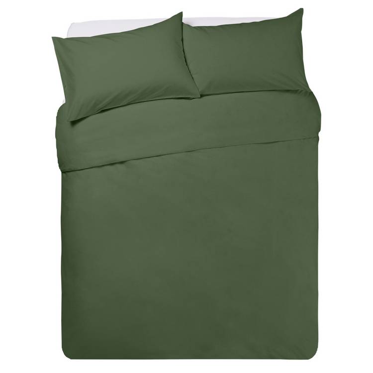 Habitat Polycotton Plain Khaki Bedding Set - King size 0