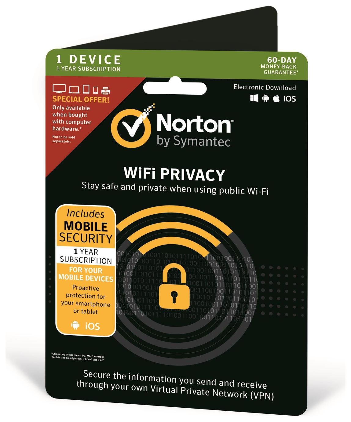 Norton Mobile Wi-Fi Security 2019 - 1 User 1 Device 1 Year