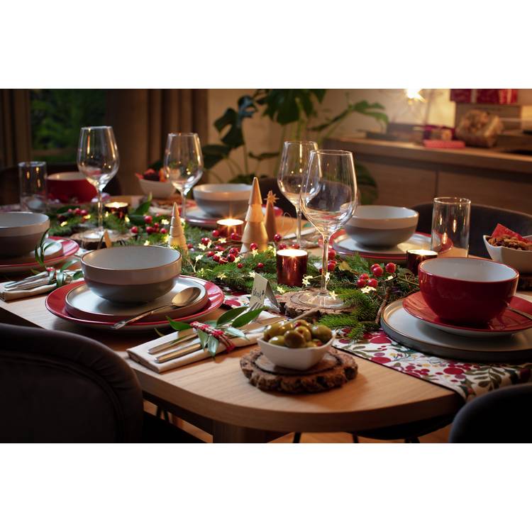Argos Home 12 Piece Stoneware Dinner Set - Red 0