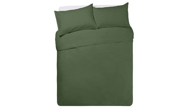Habitat Polycotton Plain Khaki Bedding Set - Double