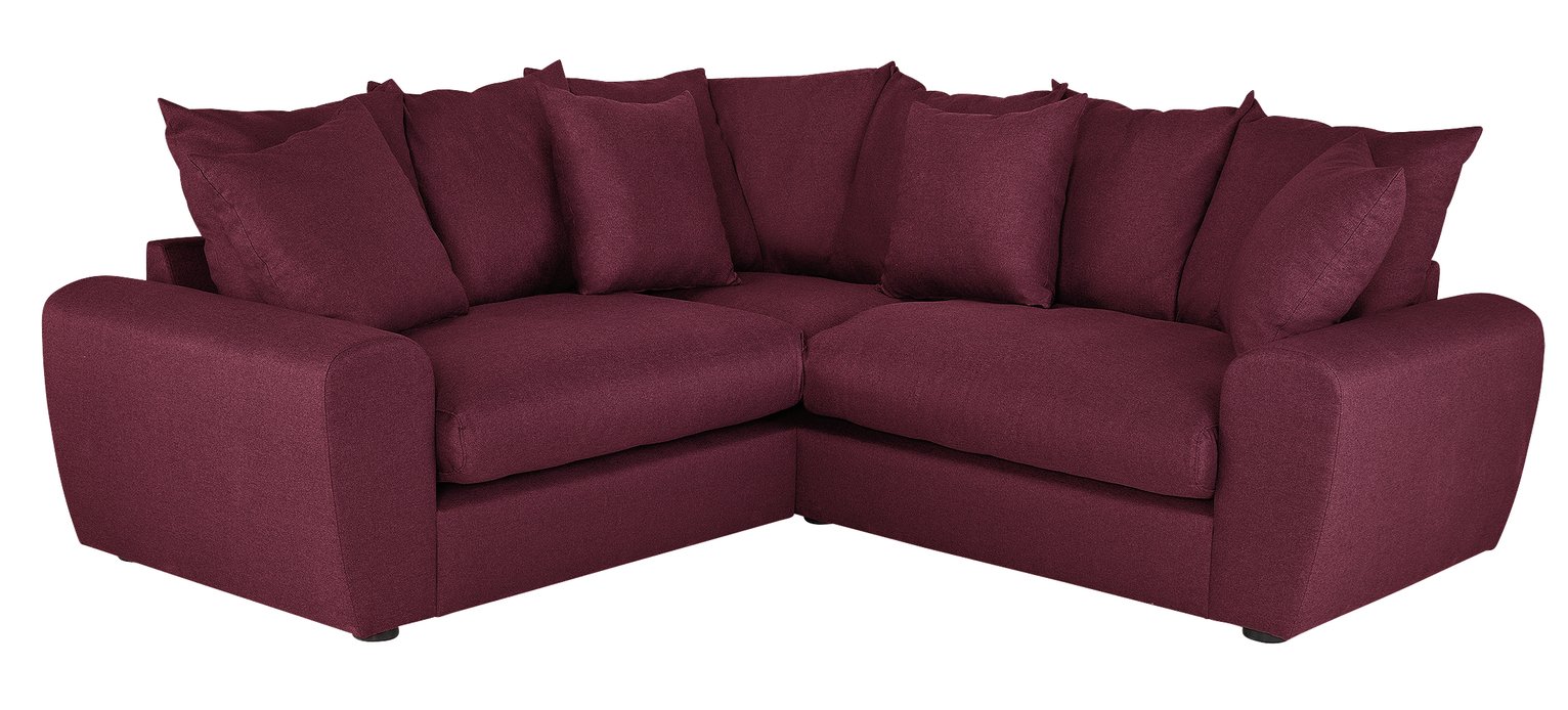 Argos Home Billow Corner Fabric Sofa - Red