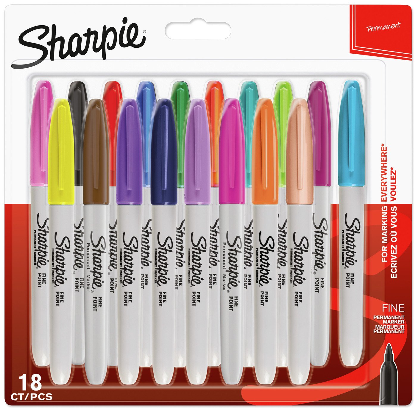 Sharpie Fine Tip Permanent Markers - 18 Pack