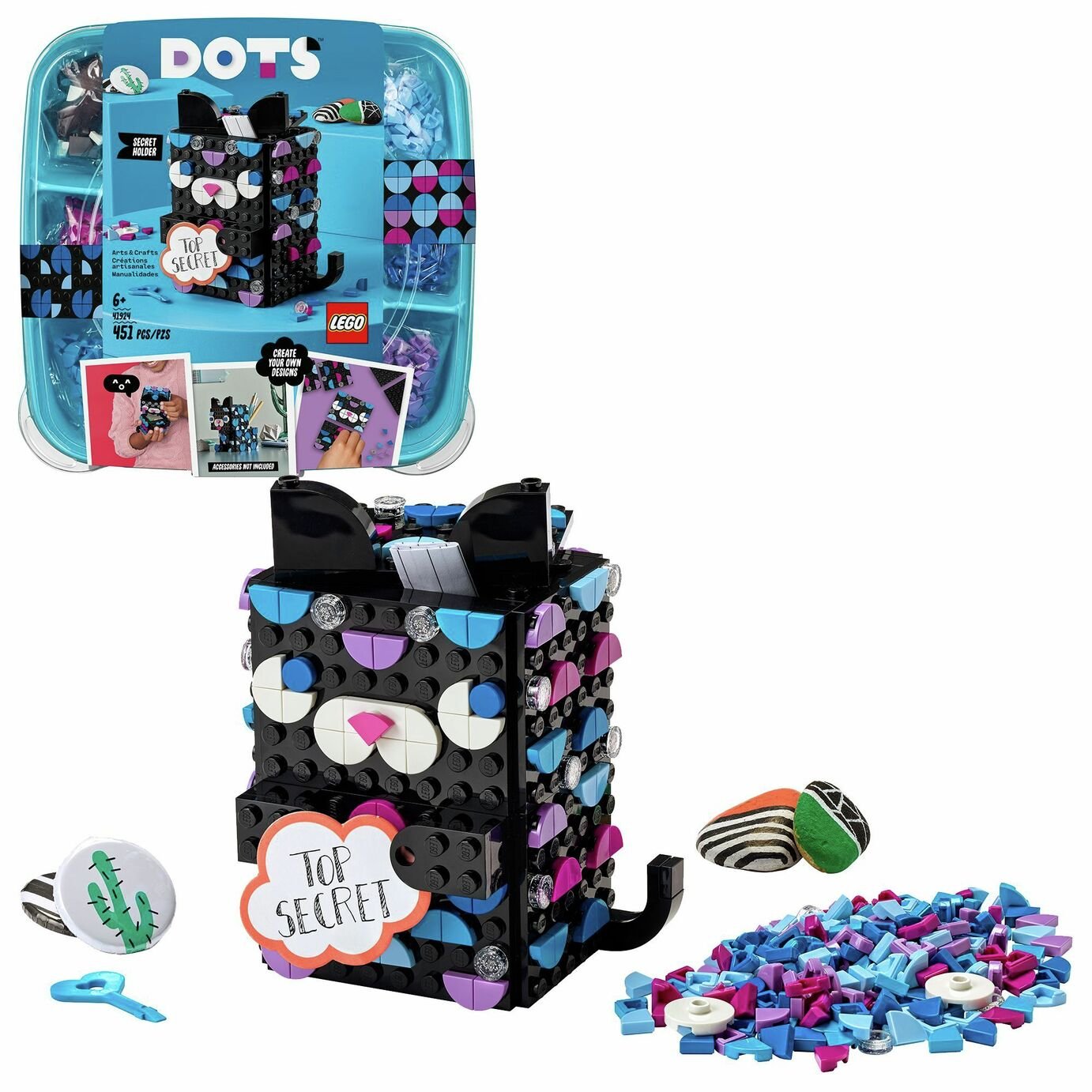 LEGO DOTS Secret Holder Cat Room Decor Ideas Set 41924 review