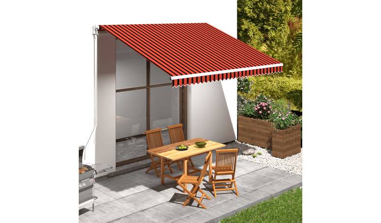 Walplus Polyester Awning Top Replacement - Orange and Brown - 400 x 300 cm