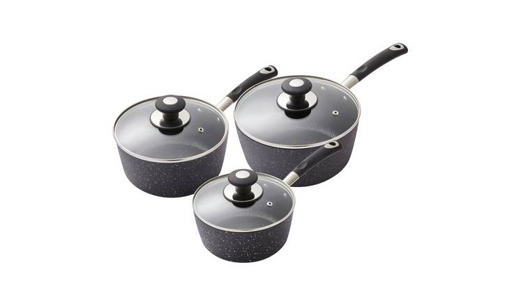 Buy Argos Home 3 Piece Aluminium Pan Set - Red, Pan sets