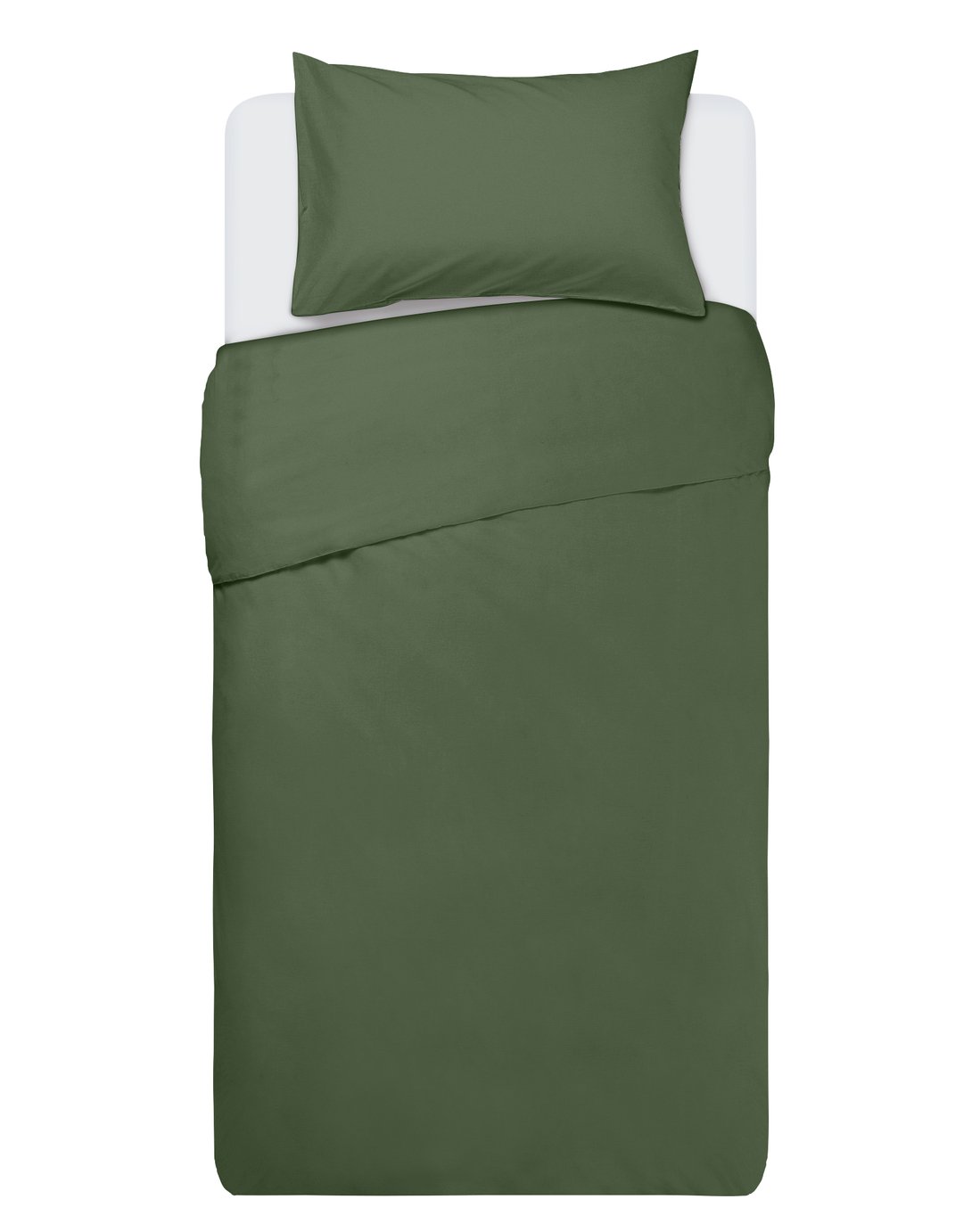Habitat Polycotton Plain Khaki Bedding Set - Single