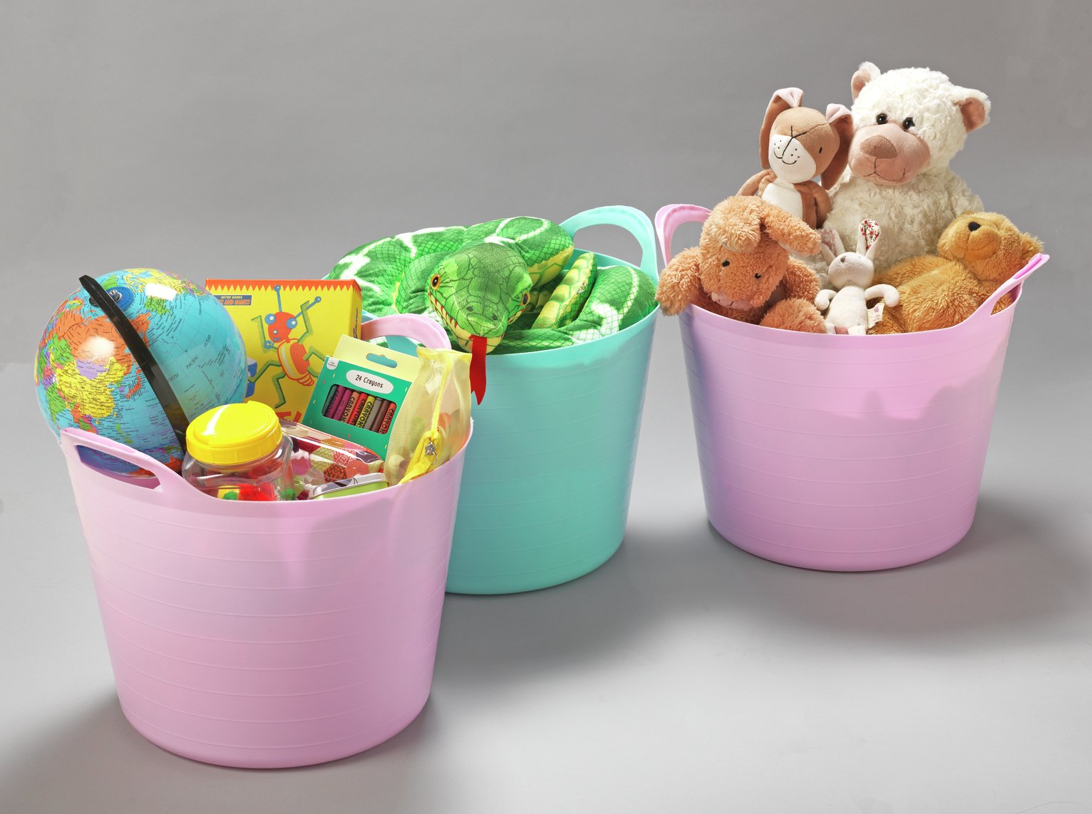 Argos Home Set of 3 27 Litre Blue Flexi Tubs Reviews