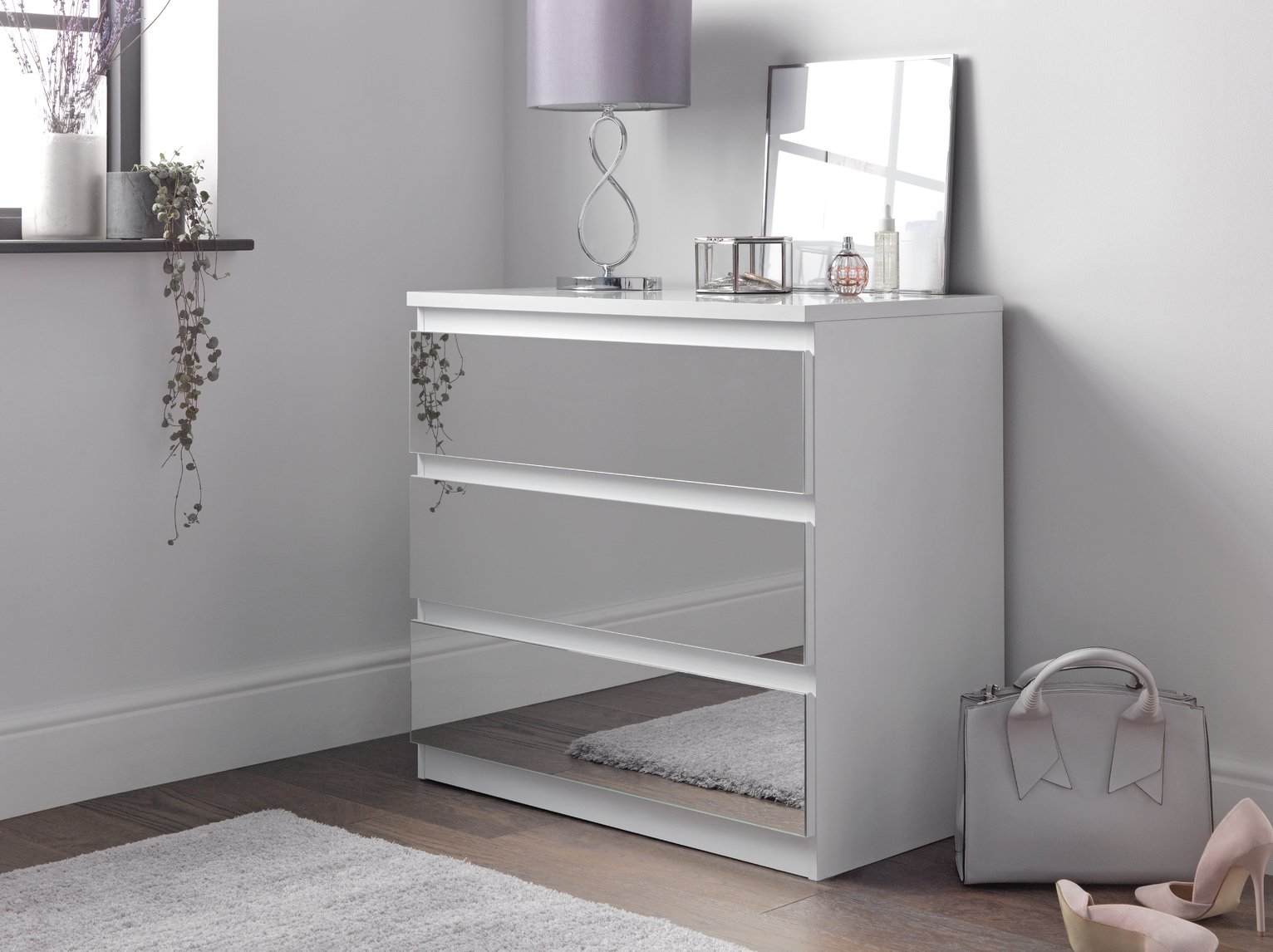 Argos Home Jenson Gloss 3 Drawer Mirror Chest Review