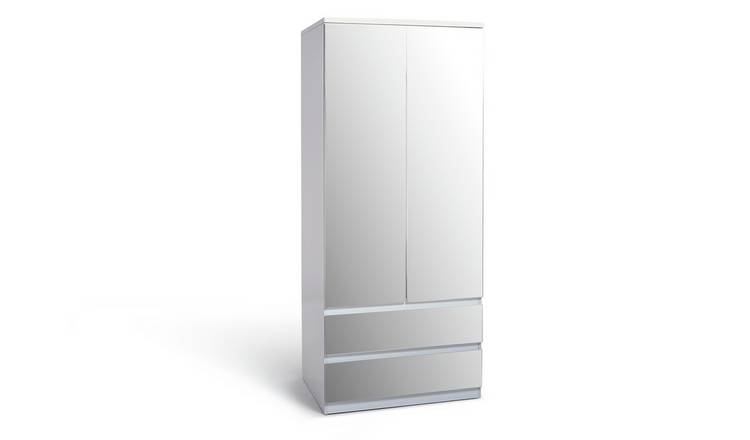 Buy Argos Home Jenson Gloss 2 Dr 2 Drw Mirrored Wardrobe