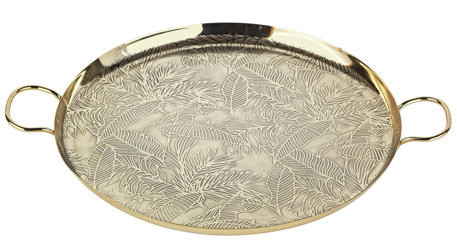 Argos Home Rainforest Gold Effect Metal Tray