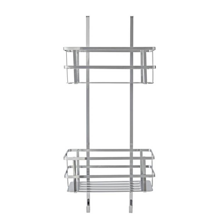 Argos Home 2 Tier Over Door Shower Caddy - Chrome 0