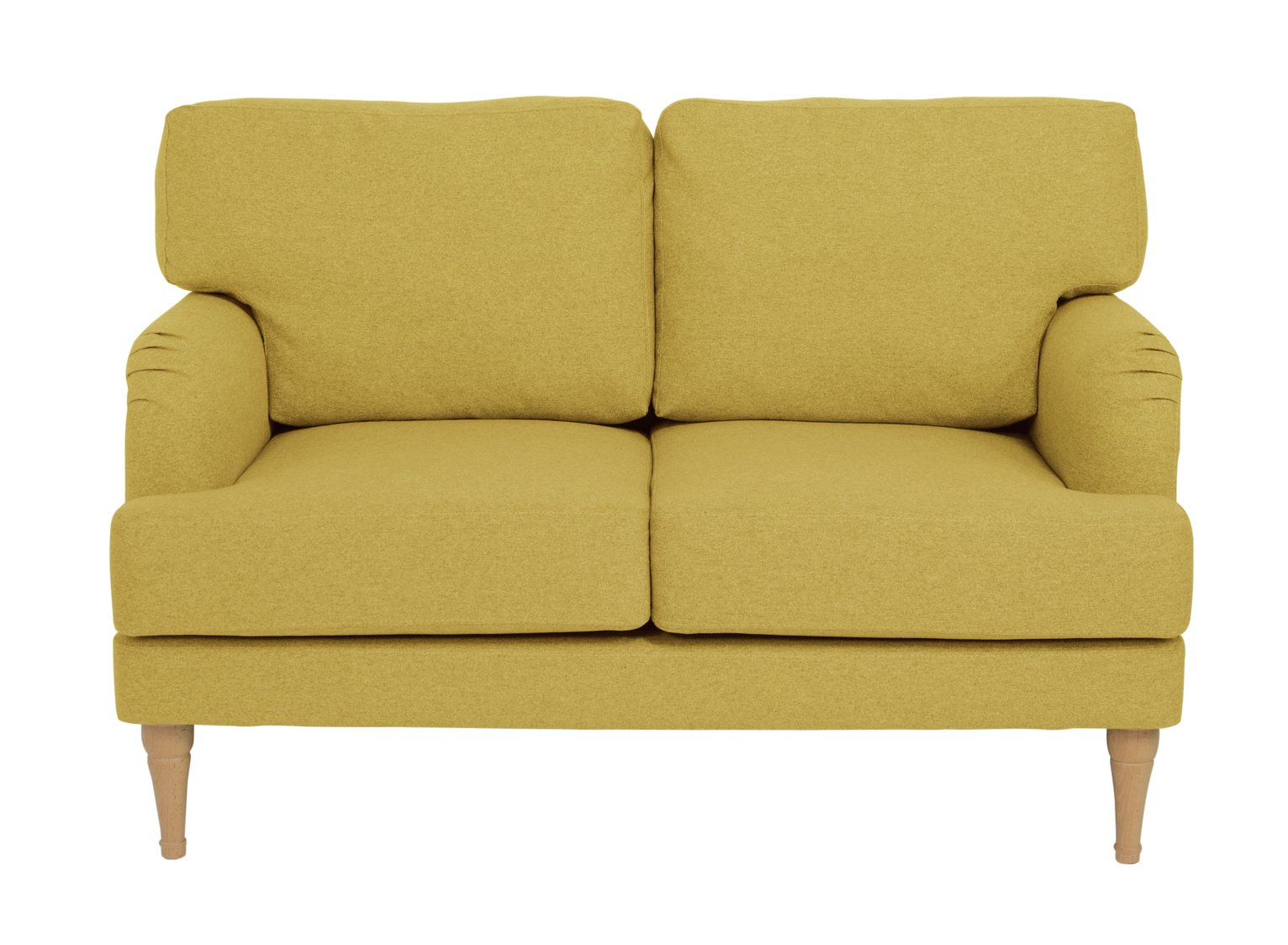 Argos Home Dune 2 Seater Fabric Sofa - Yellow