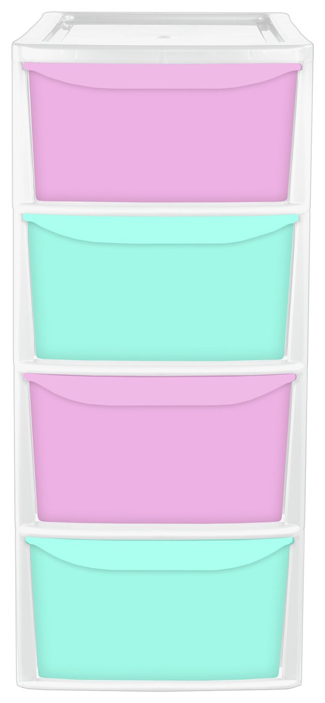 Argos Home Pink 4 Drawer Storage Tower