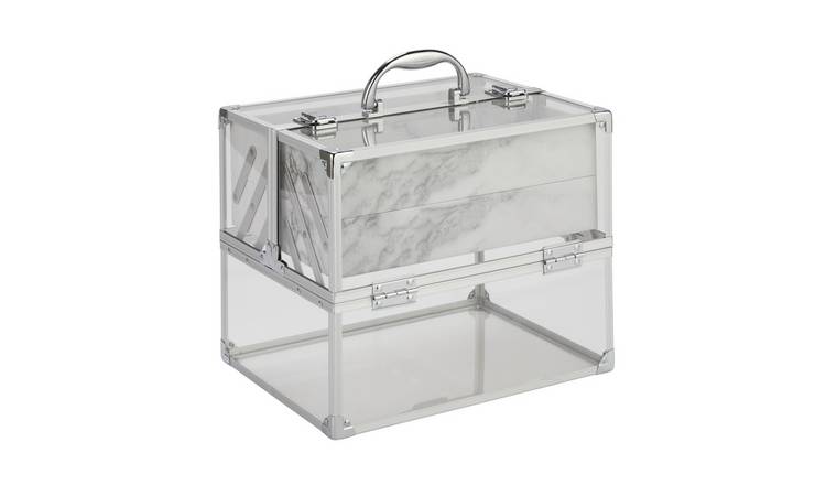 Large Clear and Marble Vanity Case