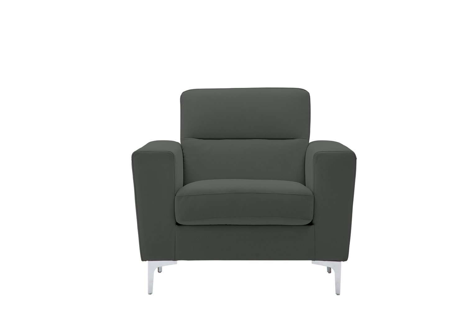 Argos Home Campbell Leather Armchair - Charcoal