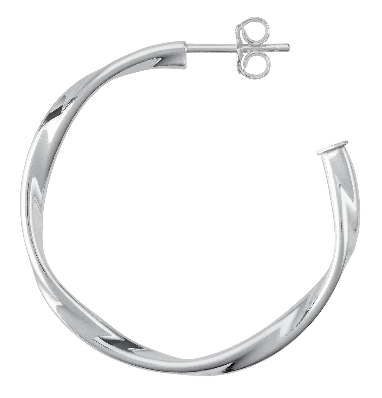 Revere 9ct Sterling Silver Twist Hoop Earrings Review