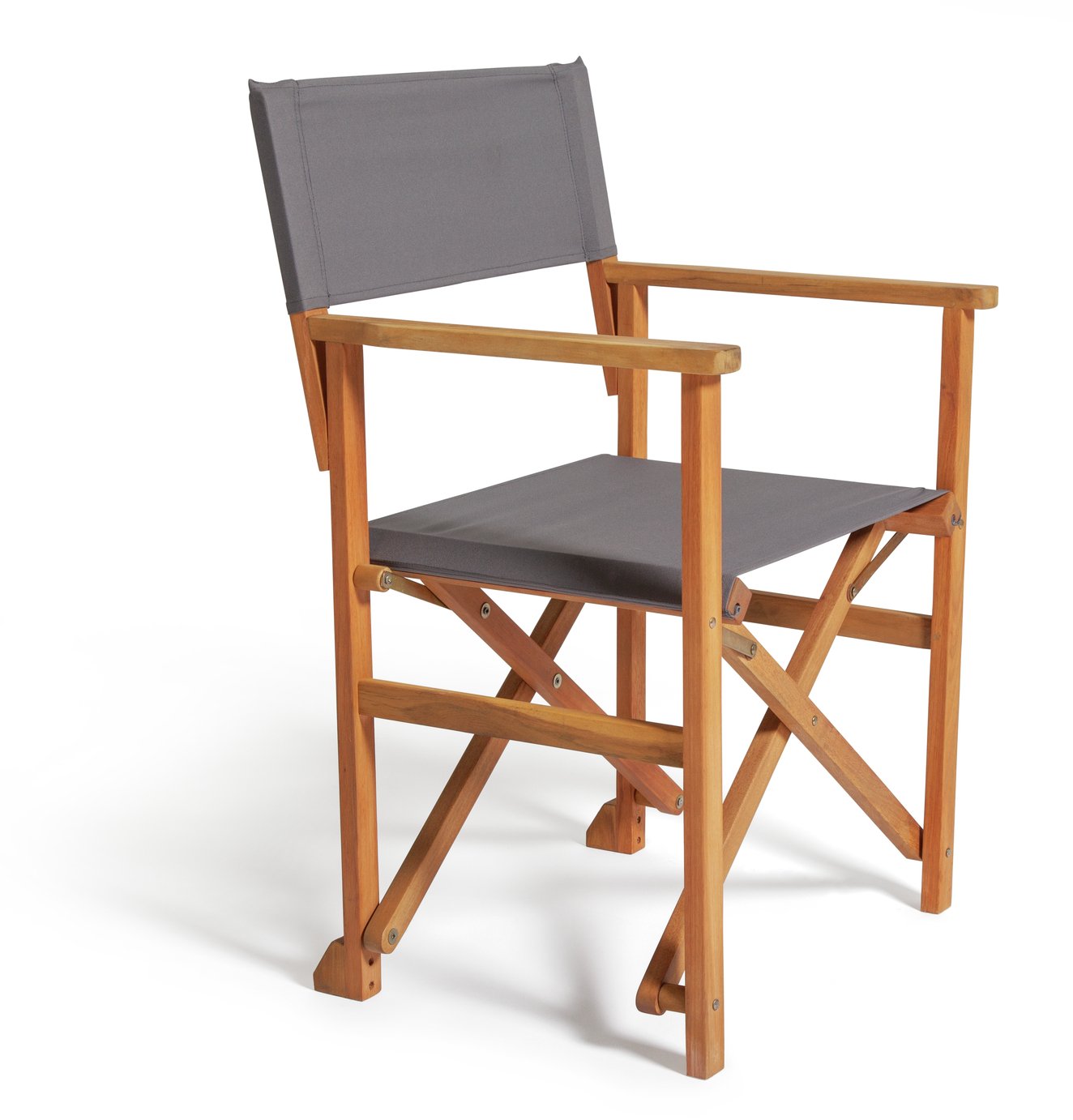 Habitat Folding Wooden Director Chair - Charcoal