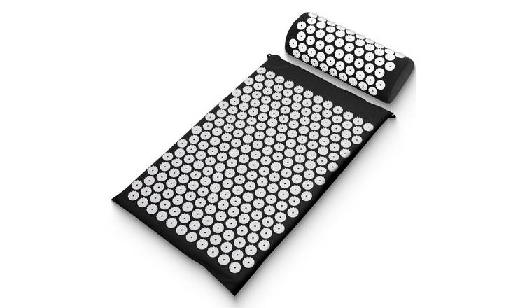 Sharper Image Acupressure Mat and Pillow Set with Bag