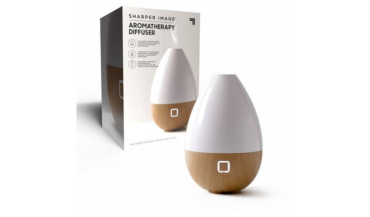 Sharper Image Aromatherapy Diffuser with USB Light - Wood