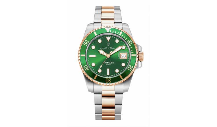 Jacques Du Manoir Pro-Scuba 43 Men's Two Tone Stainless Steel Bracelet Watch