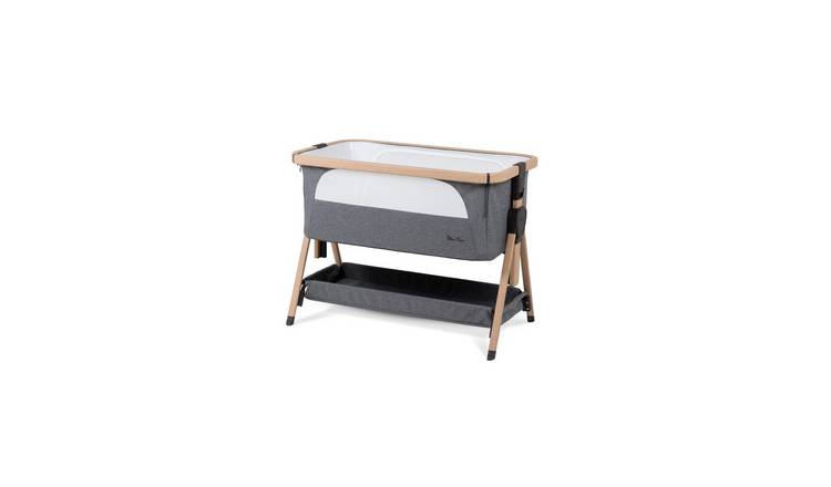 Silver Cross Lunar Bedside Crib - Whisper Grey