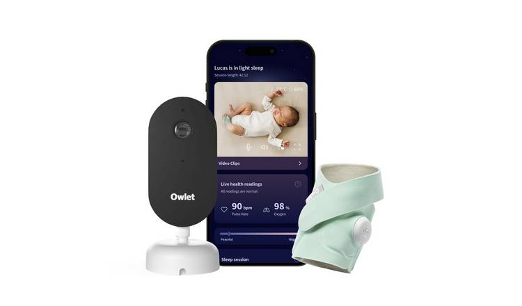 Owlet Dream Duo PSR3NMWIN Smart Mint Sock & Baby Video Monitor