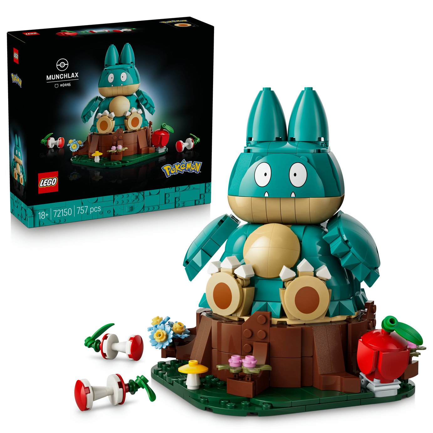 LEGO Pokémon Munchlax Collectible Figure Building Set for Adults 72150