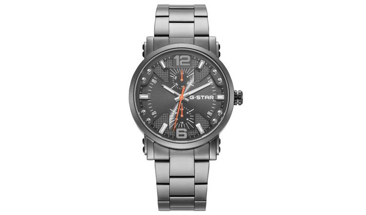 G Star Rovic Gun Men's Grey Stainless Steel Bracelet Watch