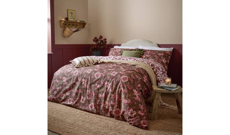 Wylder Autumn Garden Dusty Rose Bedding Set - Single