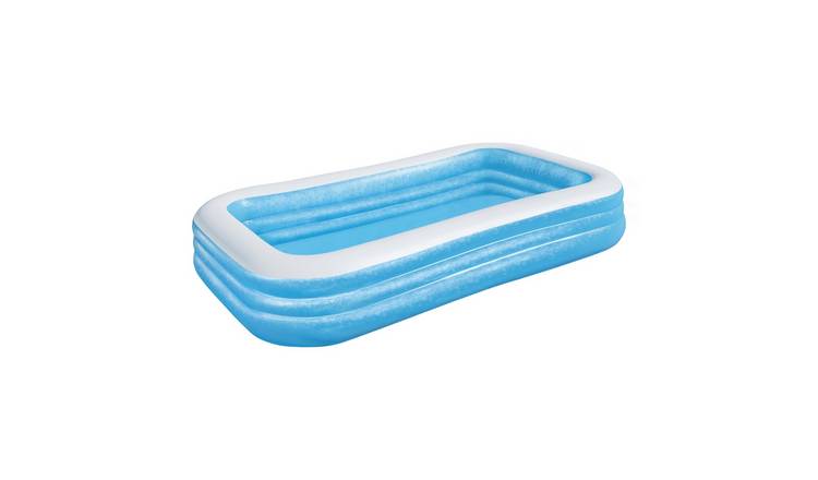 Bestway 10ft Deluxe Blue Rectangular Family Pool - 1161L