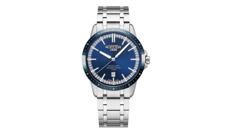 Roamer Mercury Classic Blue Dial Silver Bracelet Men's Watch
