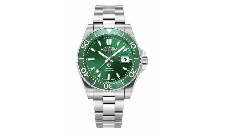 Roamer Premier Green Dial Silver Bracelet Men's Watch