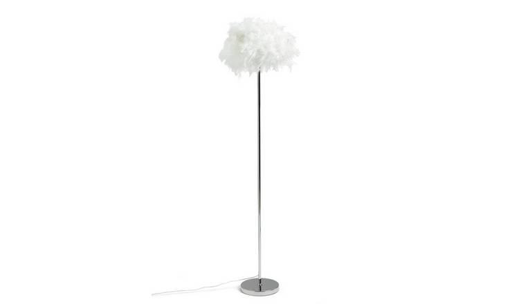 Argos Home Floor Lamp - Feather and Chrome