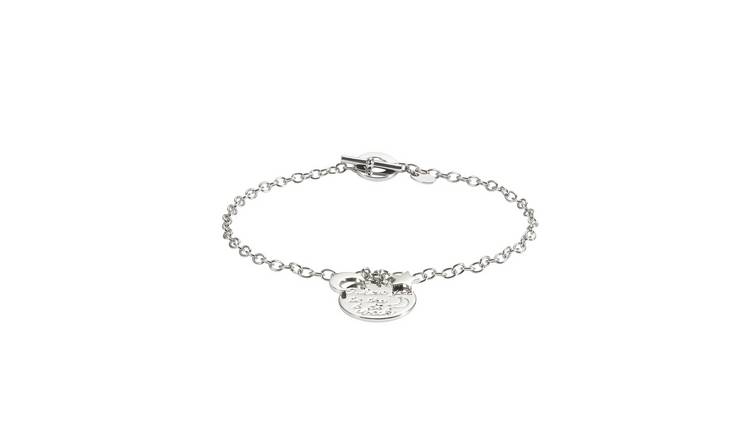 Buy Moon & Back Sterling Silver 'I love you' T- Bar Bracelet | Womens ...