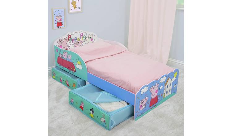 Peppa Pig AW26 Toddler Bed Frame With Storage - Blue