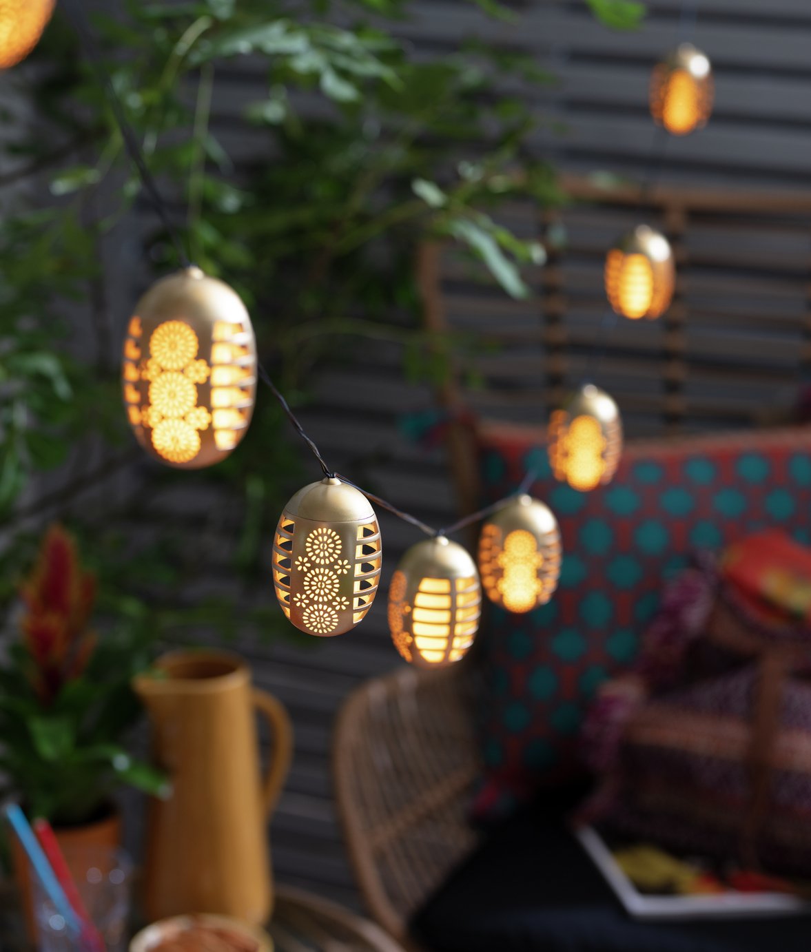 Argos Home 10 Dancing Flame Solar String Lights